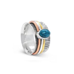 3 Ring Turquoise Spinner Ring