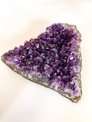 Amethyst Cluster on White Background