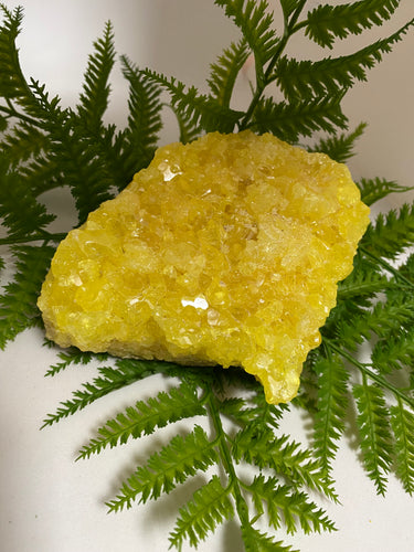 Yellow Sulphur Crystal cluster in specimen quality