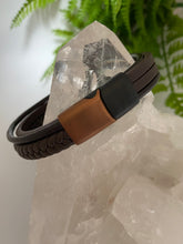 Load image into Gallery viewer, Men&#39;s Leather bracelet - Cognage
