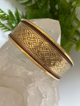 Load image into Gallery viewer, Brass and Copper Cuff on white background
