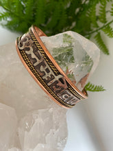 Load image into Gallery viewer, Brass and copper cuff on white background
