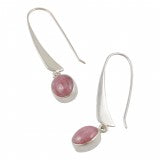Load image into Gallery viewer, Rhodochrosite Earrings on White Background
